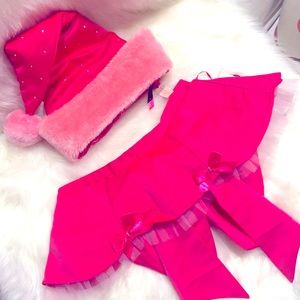Victoria’s Secret Sexy Little Things Pink Santa Hat And Skirt NWT